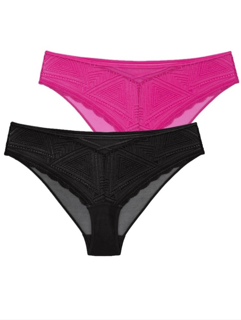 • Adored by Adore Me Women’s Tessa Cheeky Geo Lace 2-Pack Panties Plus Size 3X